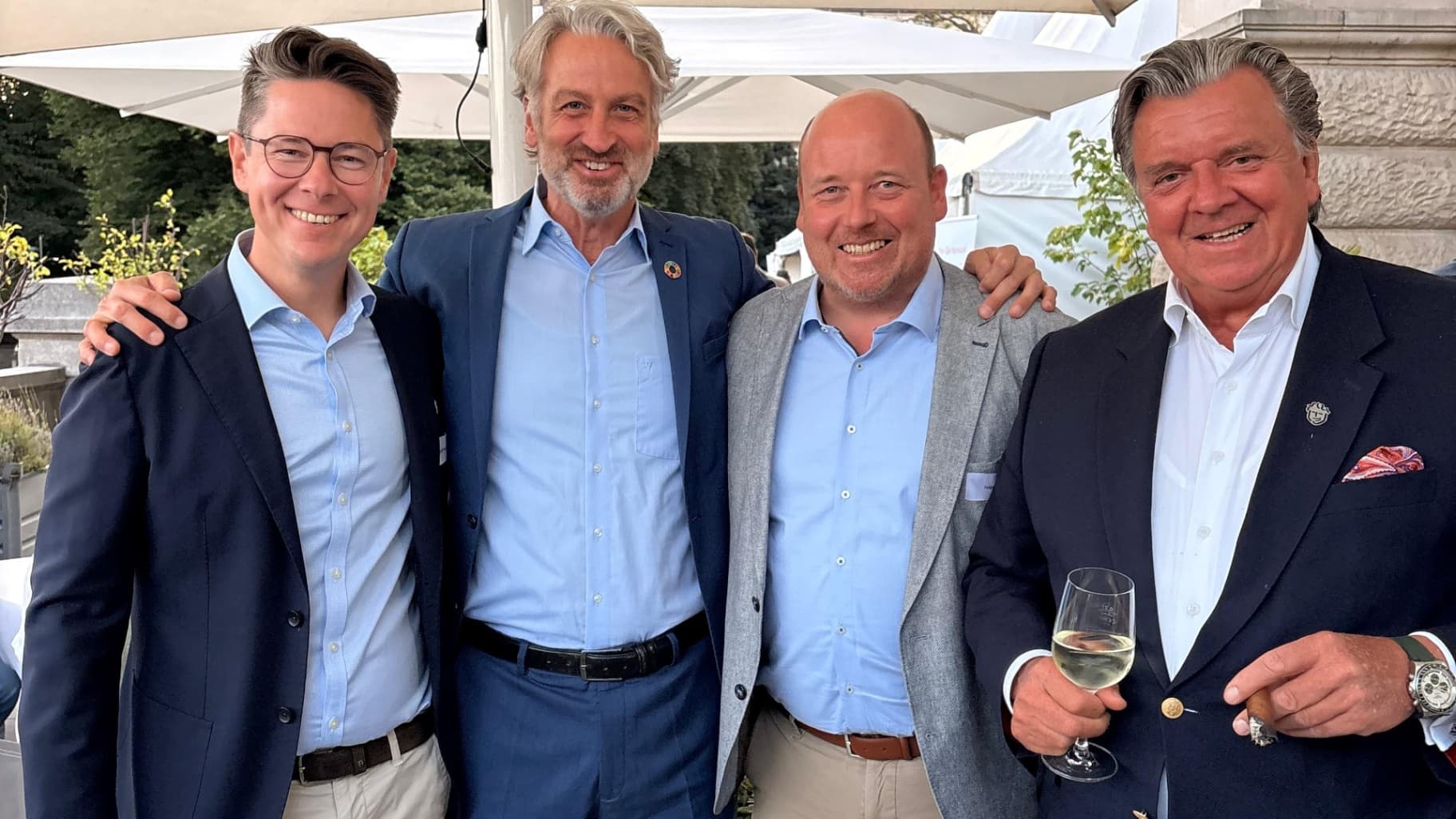 Steffen Preugschat (MIT-Geschäftsführer), Peter Karst (CDU-Bürgermeisterkandidat für Hannover), Holger Bormann (MIT-Landesvorsitzender) und Uwe Dorendorf (stellv. MIT-Landesvorsitzender)