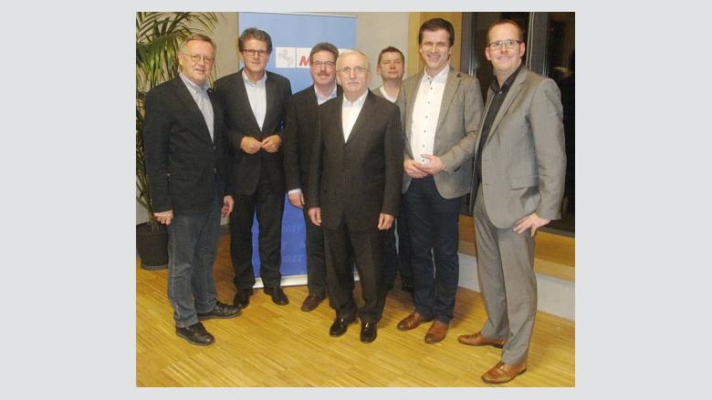 (v.l.n.r.): Dietrich Keck, Bürgermeister Guido Halfter, Jürgen Krenitz, Rolf Lippold, Jan Waltermann, Dr. André Berghegger MdB und Tim Eurlings. (v.l.n.r.): Dietrich Keck, Bürgermeister Guido Halfter, Jürgen Krenitz, Rolf Lippold, Jan Waltermann, Dr. André Berghegger MdB und Tim Eurlings.